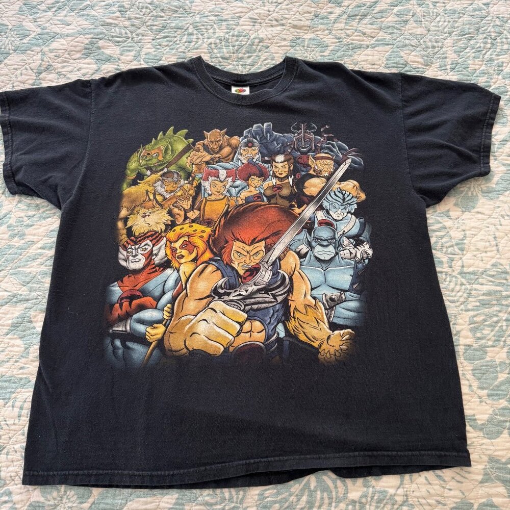 Vintage Thundercats 90's Graphic Black T-Shirt 2XL